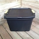 image 2 of 42L Heavy Duty Storage Tub Sturdy, Lockable, Stackable and Nestable Design Storage Chest with Clips in Black