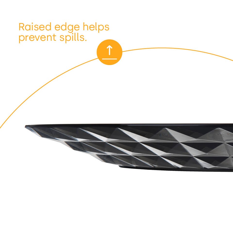 image 1 of Prism Outdoor Dinner Plates Set of 4 Smoke Grey