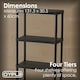 image 10 of 4 Tier Black Plastic Heavy Duty Shelving Racking Storage Unit