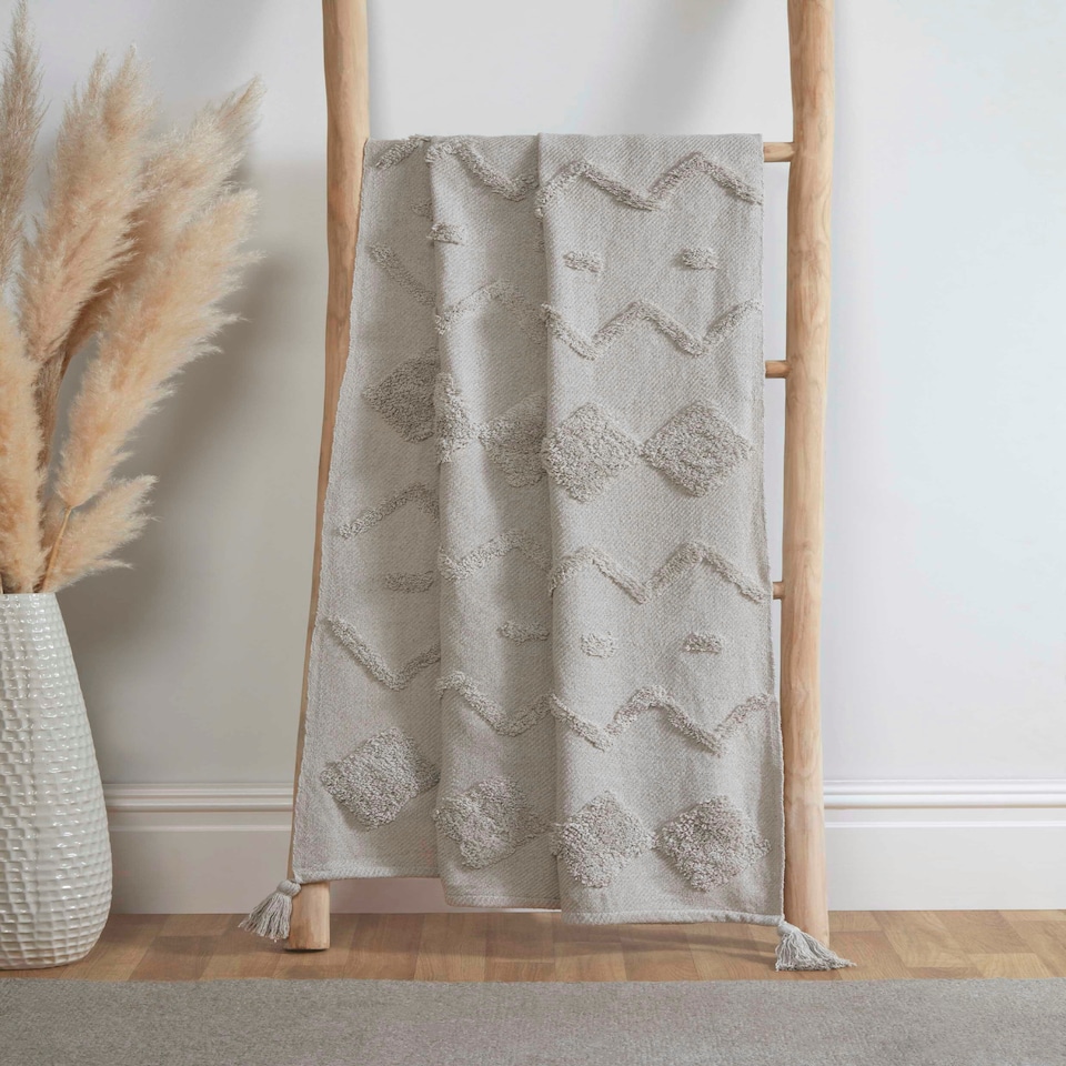 image 1 of Juniper Tufted Cotton Throw | Pink | XS | 1