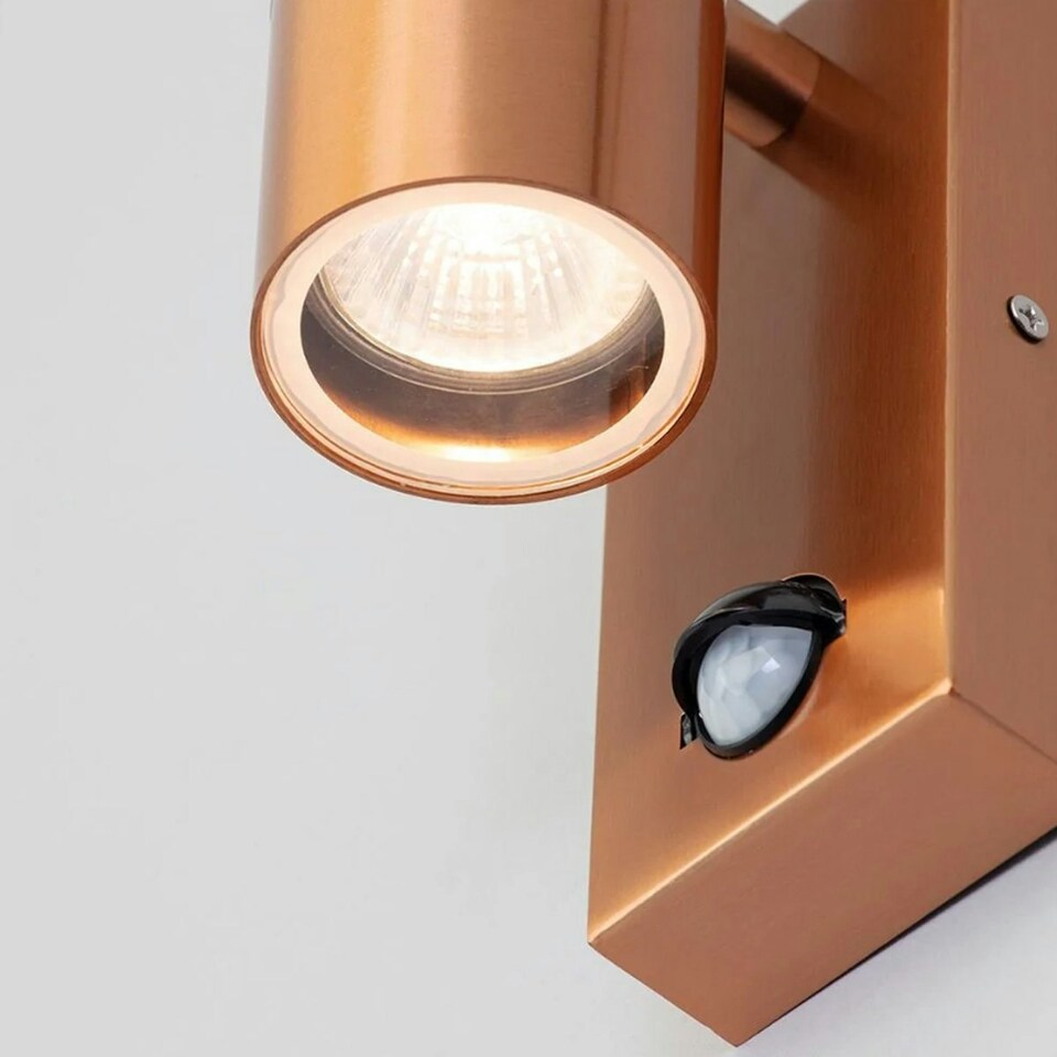 image 1 of CGC MIA Copper Dual Outdoor Wall Light With Motion Sensor Copper
