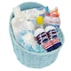 image 6 of Baby Boy Gift Hamper Kit - Blue Bassinet Basket (25cm) with Cream Gift Wrap Accessories