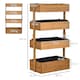 image 5 of Outsunny Raised Garden Bed Wooden Plant Stand Orange