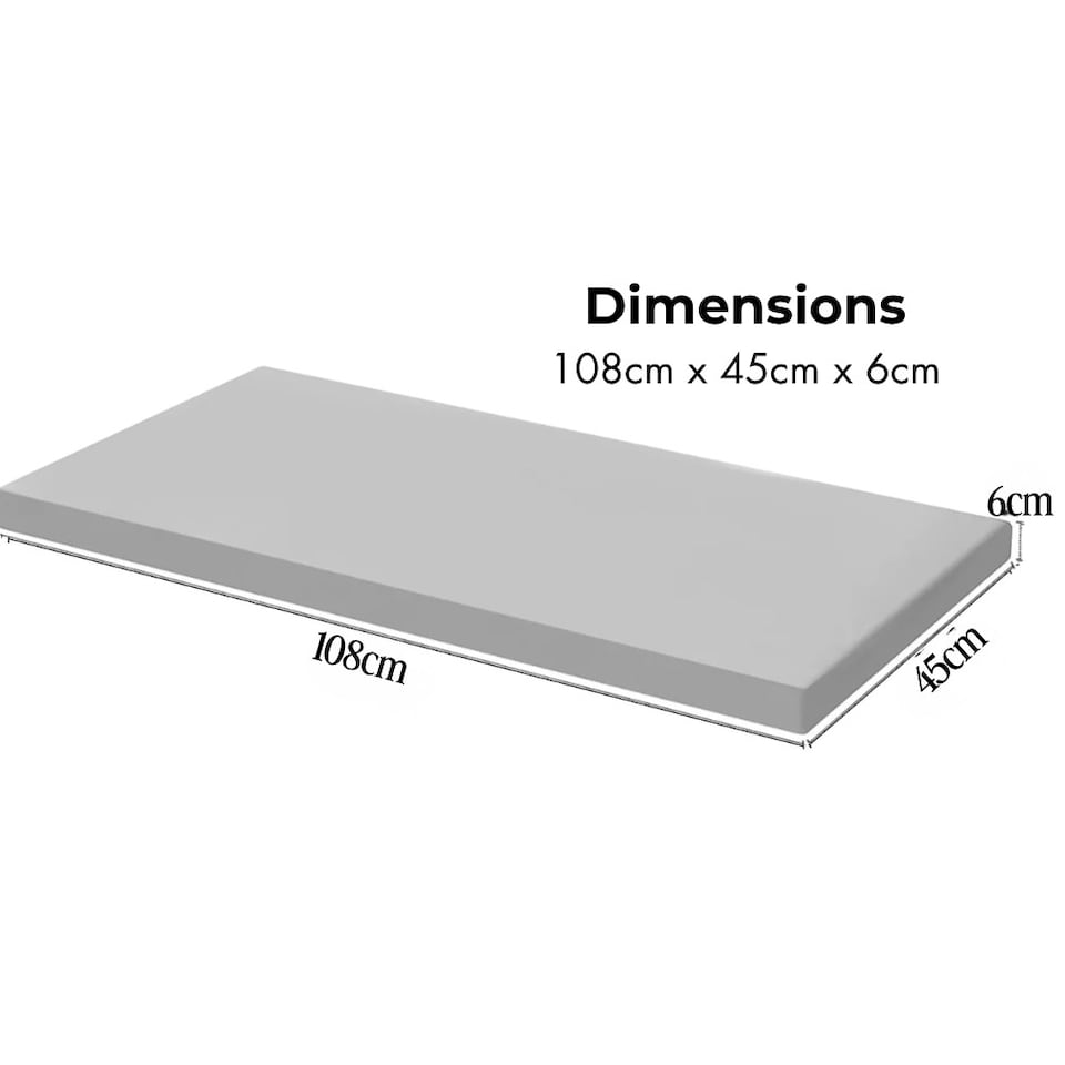 image 1 of Waterproof Garden Bench Cushion 2 Seater I Indoor & Outdoor Bench Seat Pad | Grey