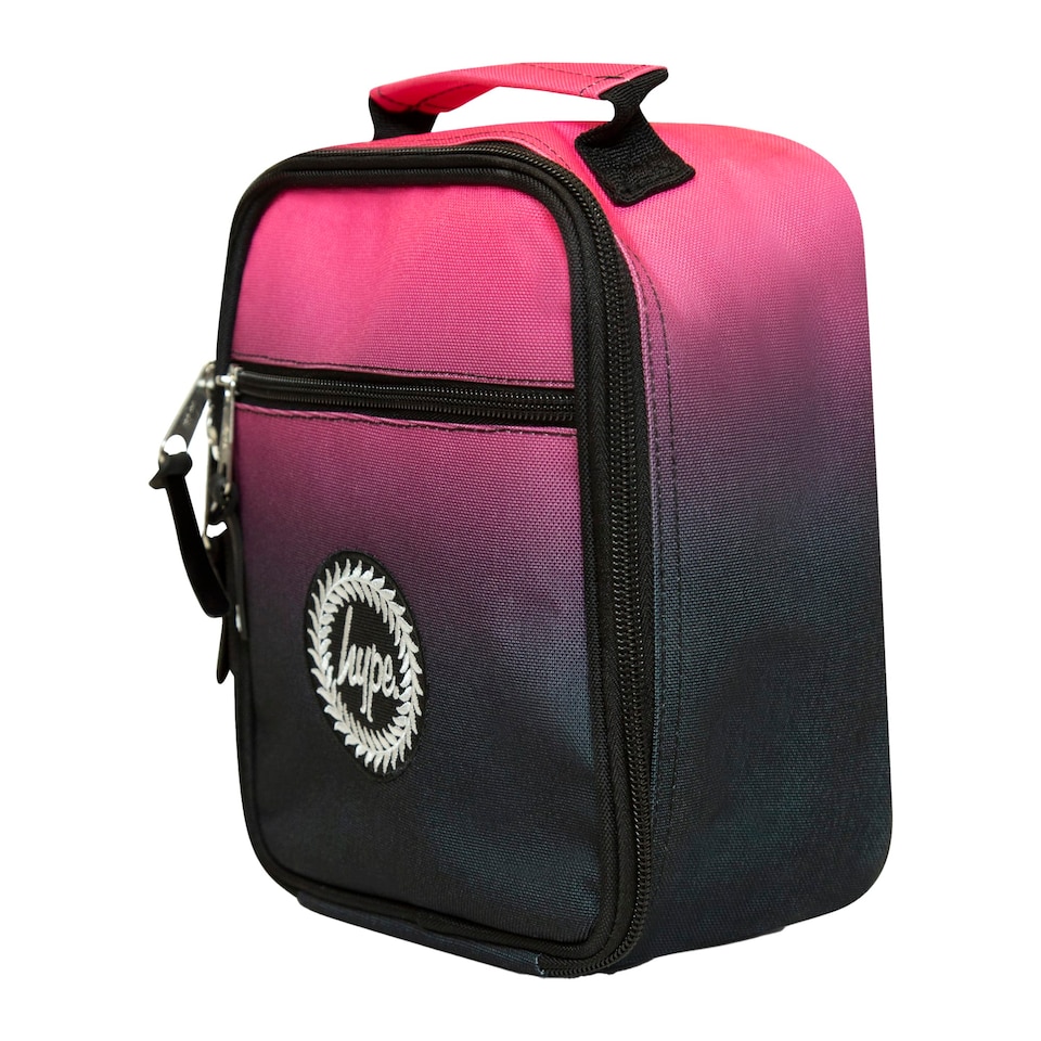 image 1 of Kids Lunch Bag Black Pink Fade | Thermal Insulated School Lunch Box 4.5L | Black | Black | One Size | 1