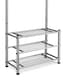 image 8 of House of Home Grey Clothes Stand Hallway Multi Purpose 18 Hooks Jackets Hats Bags 2 Shelves For Shoes | Grey