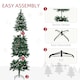 image 9 of HOMCOM 6' Snow Artificial Christmas Tree Holiday Home Décor with Pine Cones