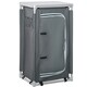 image 1 of Outsunny Outdoor 3-shelf Camping Cupboard Kitchen Station Cook Table Grey