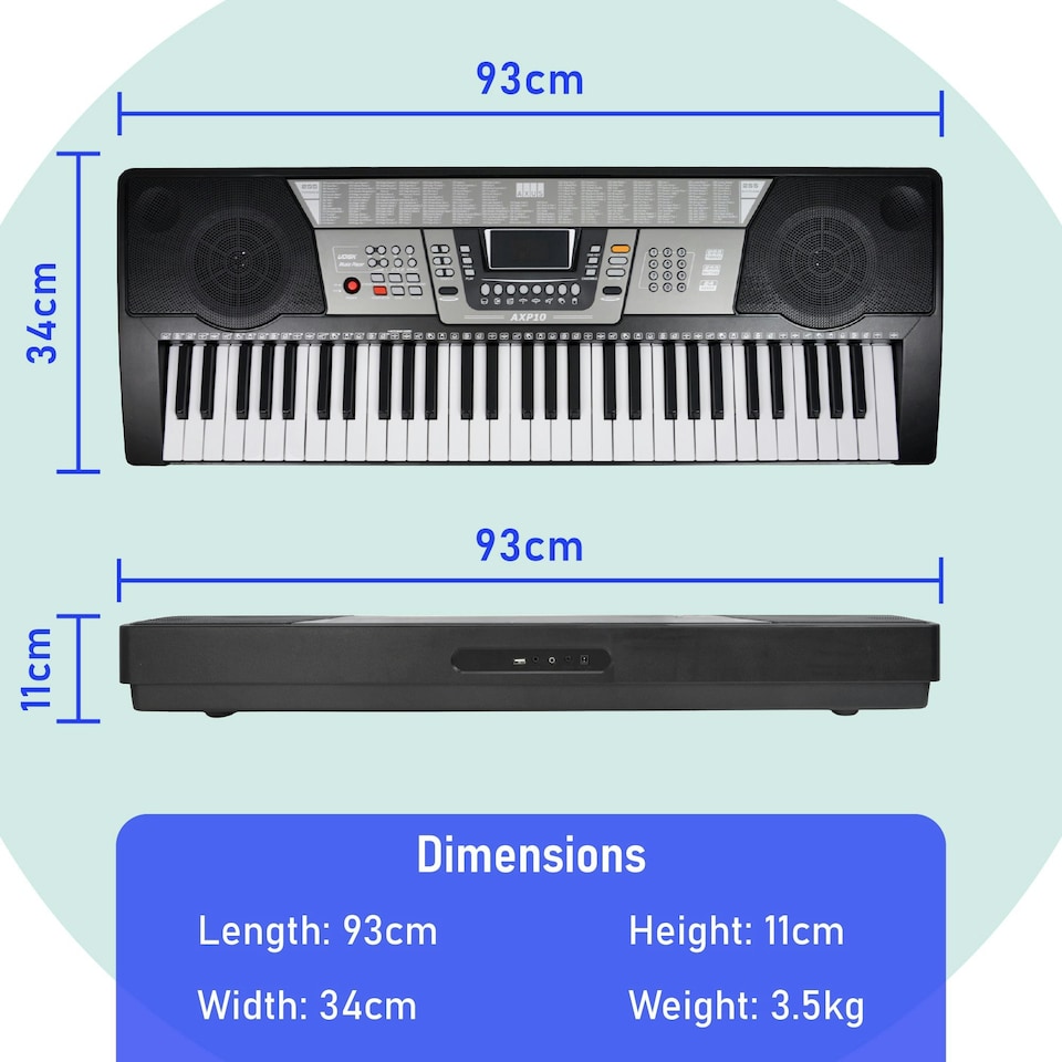 image 1 of Axus AXP10 Portable Keyboard