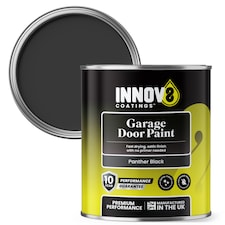 Innov8 Coatings Garage Door Paint - 750 ml - Panther Black - Satin Finish - 10 Year Guarantee | Black | Panther Black | 750ml | 1