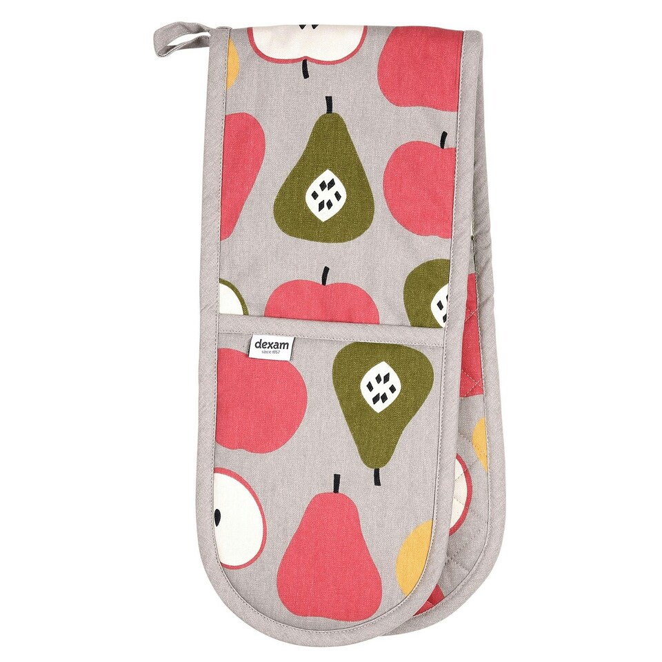 Dexam Orchard Fruit Double Padded Oven Gloves Yellow
