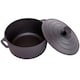 image 7 of 4L Cast Iron Non Stick Casserole Dish Pan with Lid | Black | 1