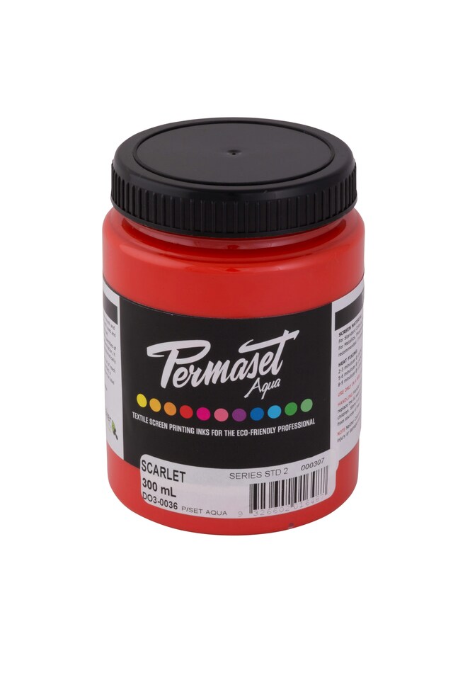 Permaset Aqua Standard Ink, Scarlet, 300ml