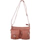 image 4 of London Leathergoods Womens Smooth Genuine Leather Cross Body / Shoulder Bag | Brown | Tan