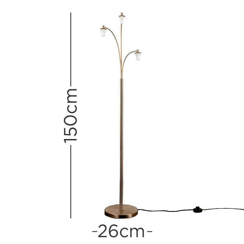 image 1 of ValueLights Dantzig Polished Copper Floor Lamp