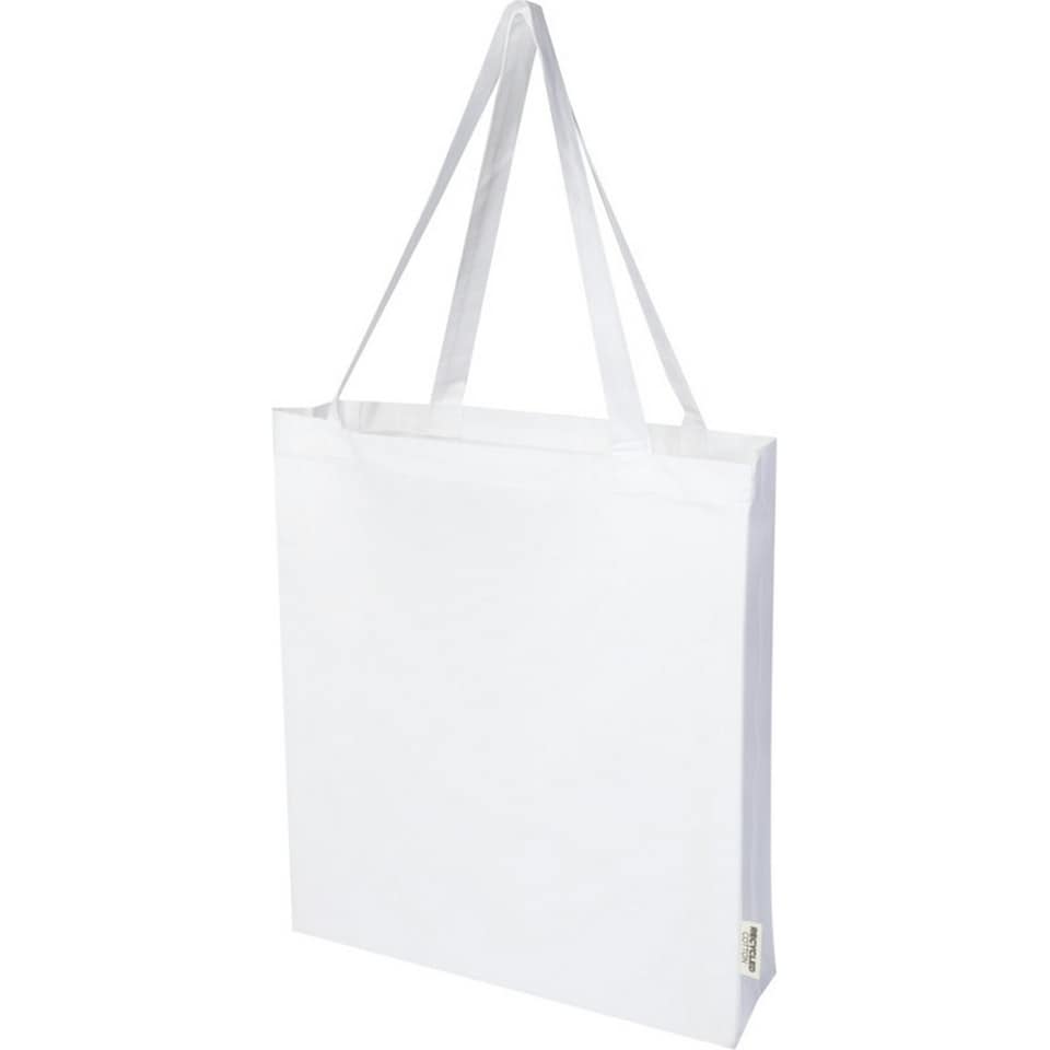 image 1 of Madras Recycled Cotton Gusseted Tote Bag - White - One Size | White