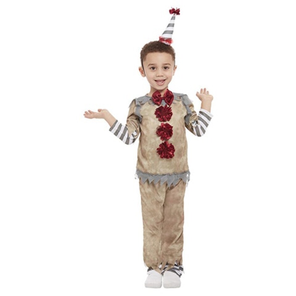 image 1 of Vintage Clown Fancy Dress Costume Unisex Toddler Age 1-2