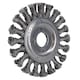 image 5 of Flat Twist Knot Wire Wheel Brush 115mm 22.2 Bore Deburring Angle Grinder TE579