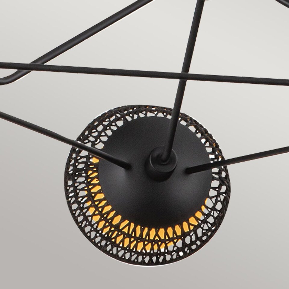 image 1 of Alora Mood Perth Pendant Ceiling Light Contemporary Matt Black 3x E14