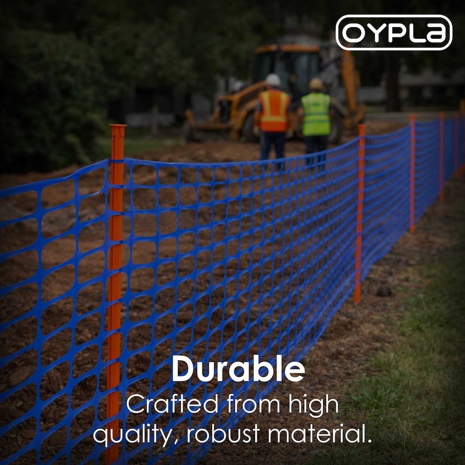 image 1 of Heavy Duty Blue Safety Barrier Mesh Fencing 1mtr x 50mtr | Blue | 1