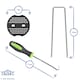 image 4 of Harbour Housewares 110gsm Weed Control Membrane Set with Pegs & Plates - 2m x 5m (1 Roll) - Weed Fabric Garden Membrane Weed Membrane Flower Bed Membrane Black