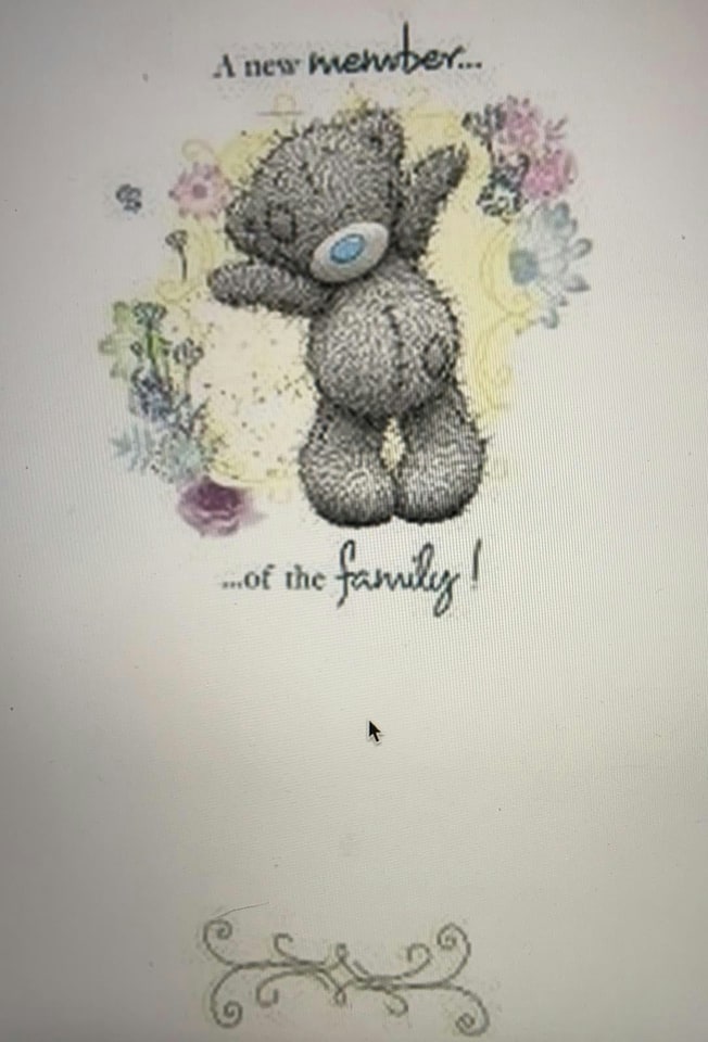 image 1 of ME TO YOU TATTY TED COLOURFUL A NEW MEMBER OF THE FAMILY CUTE GREETING CARD