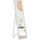 image 1 of HOMCOM Full Length Mirror Free Standing Mirror Dressing Mirror with PS Frame Modern Wall Mirror for Living Room and Bedroom 34  144cm, Silver