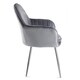 image 5 of MUSE Pair of Chairs Upholstered in Velvet Fabric with Silver Legs - Grey Grey