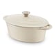 image 6 of Barbary & Oak 29cm Oval Casserole Cast Iron Camembert Cream