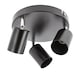 image 6 of CGC Lighting JACK Black 3-Head GU10 Ceiling Spotlight | Black | Black | Height: 14 cm, Diameter: 20 cm
