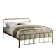 image 1 of Tewin Vintage Hospital Style Brass Metal Bed Frame (King)