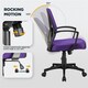 image 6 of Yaheetech Adjustable Computer Chair Study Chair with Mid Back Purple