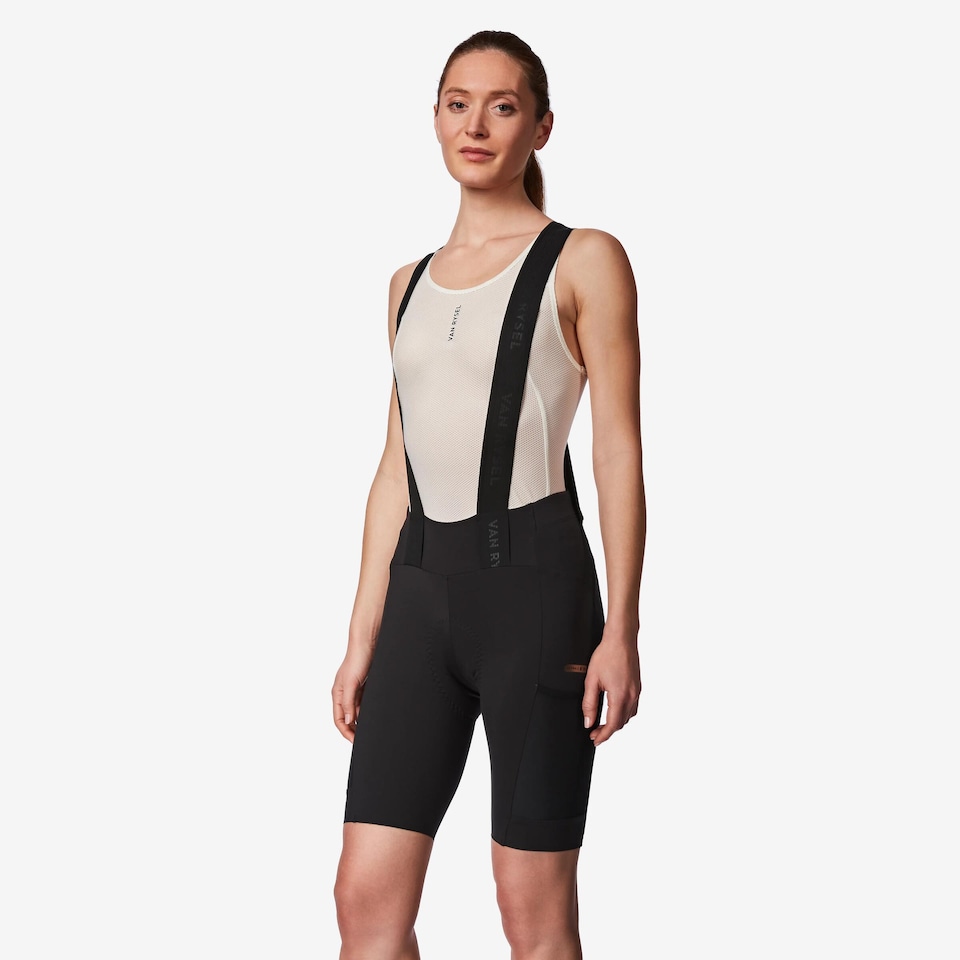 image 1 of Decathlon Women's long distance road cycling shorts, EDR Ultra black