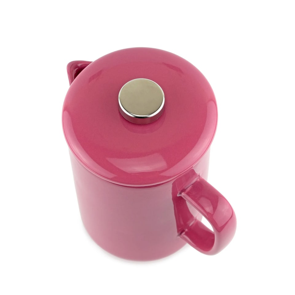 image 1 of Upper Street Six Cup Pink Ceramic French Press Cafetière
