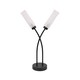 image 1 of ValueLights Maya Matte Black 2 Way Curved Cross Over Table Lamp | Black