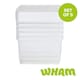 image 1 of Wham Clip 5x 25.5L Square Plastic Storage Boxes with Clip Lock Lids. Ideal for Home, Office, Toys & More - Clear/Clear | Clear | 5
