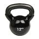 image 1 of Fitness Mad 12kg Cast Iron Kettlebell, Black | Black | Black | Not provided