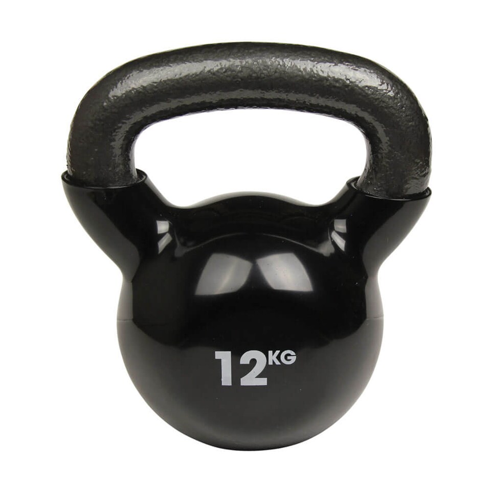image 1 of Fitness Mad 12kg Cast Iron Kettlebell, Black | Black | Black | Not provided