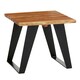 image 3 of Interiors by Premier Acacia Wood And Looped Iron Base Side Table Brown