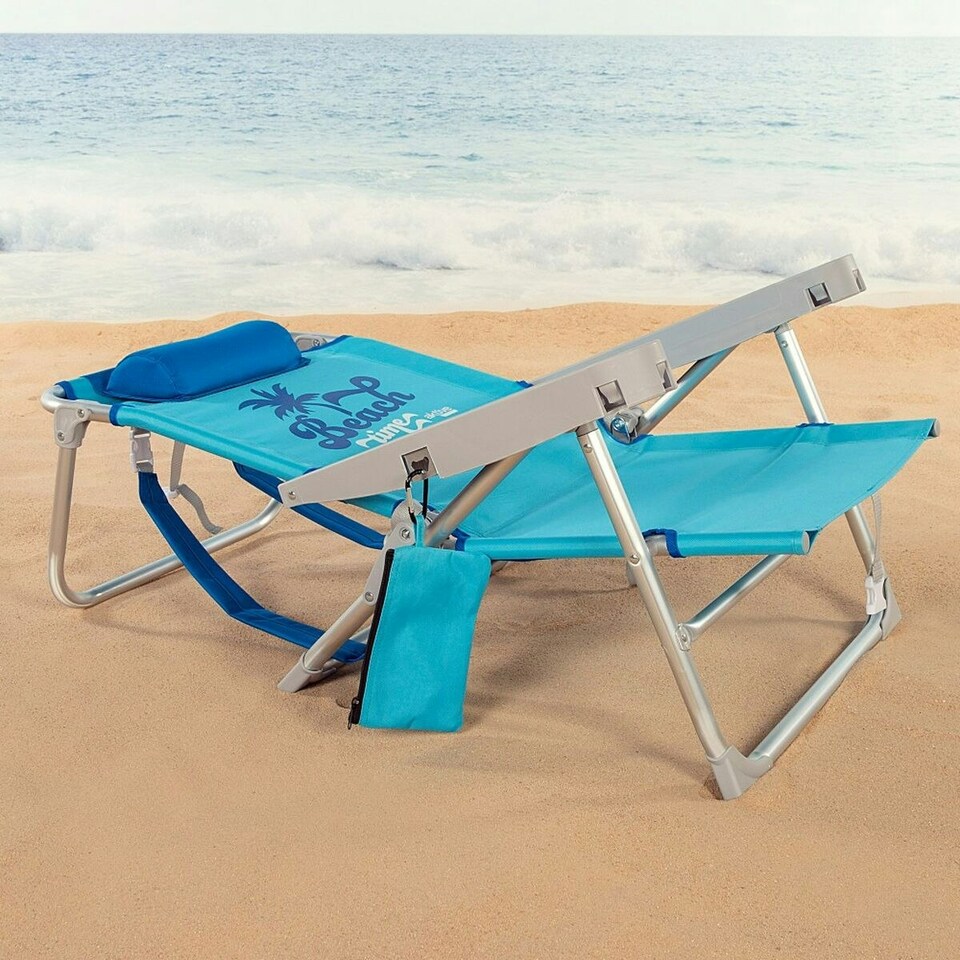 image 1 of Beach Chair Aktive Foldable Blue 53 x 80 x 58 cm (2 Units) N/A