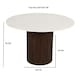 image 4 of Ruby Mango Wood Dining Table Round With Marble Top