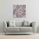 image 2 of Selection of Flowers in Pink, Blue & White (Canvas Print) 101 x 101 x 4cm