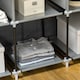 image 6 of HOMCOM Fabric Portable Wardrobe with 8 Shelves 2 Hanging Rails, Grey 