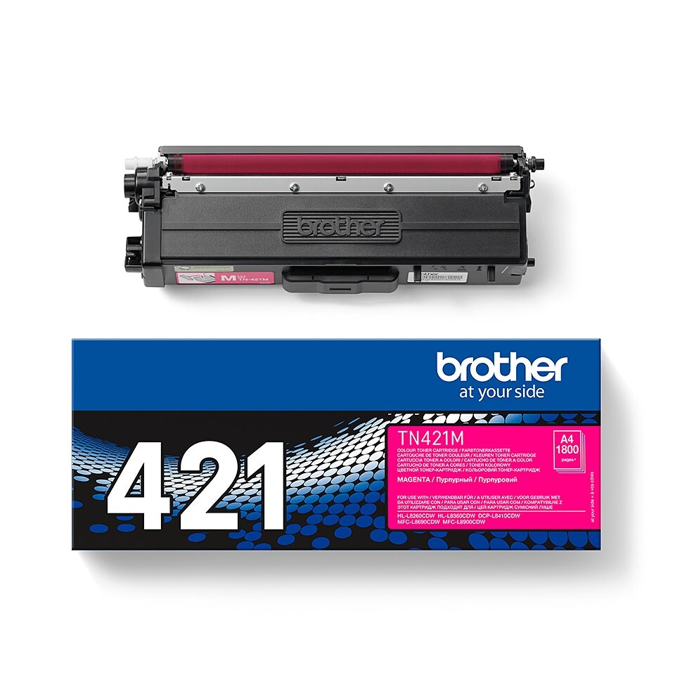 image 1 of Set of 4 Brother TN421 Black Cyan Magenta Yellow Toner Cartridges Multi | Set of 4 Compatible Brother Toner Cartridges