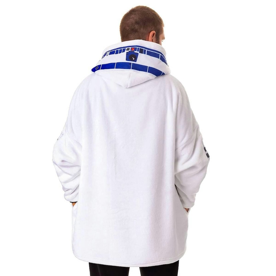 Star Wars Unisex Adult R2-D2 Blanket Hoodie White One Size
