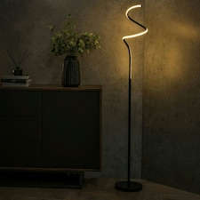 ValueLights Infinity Black Single Twist Integrated LED Floor Lamp
