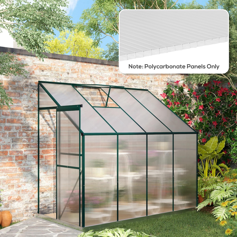 image 1 of Outsunny 14 Pieces Twin-Wall Greenhouse Polycarbonate Sheets, 121 x 61 x 0.4cm