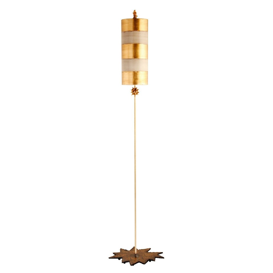 Nettle 1 Light Floor Lamp Gold Leaf, E27