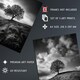 image 4 of Set of 3 Tree Hill Black White Photographs Countryside Landscape Wall Art Print A4