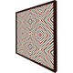image 1 of Repeated squares and rhombuses ornamental abstract tribal motif (Picture Frame) Brown | S